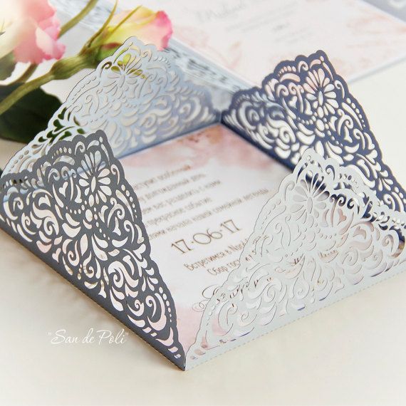 Download Wedding Invitation Card Template Four Fold Filigree Envelope Etsy Cricut Wedding Invitations Wedding Invitation Card Template Wedding Invitations