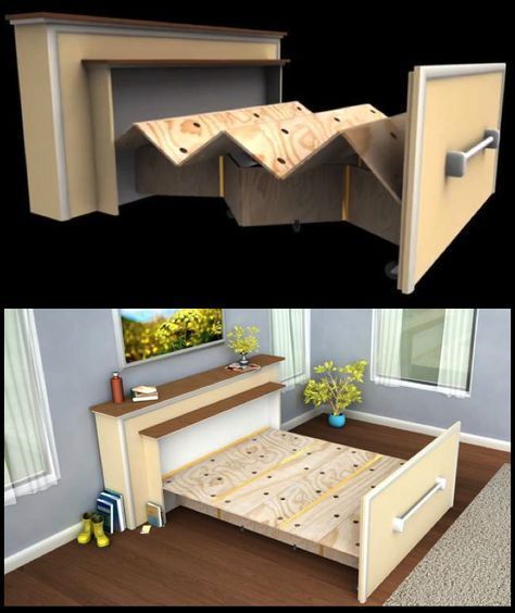 Live in a Tiny House? Build a DIY Built-In Roll-Out Bed