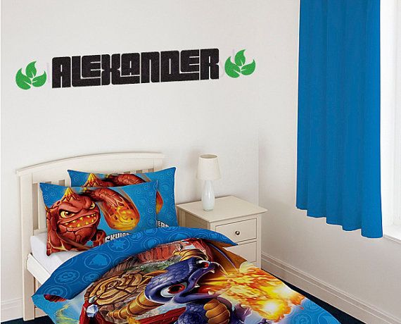 Personalized Name Skylanders Wall Decal Kids Room By Icecreamvinyl Personalized Name Skylanders Wall Decal Kids Room By Icecreamvinyl 24 00