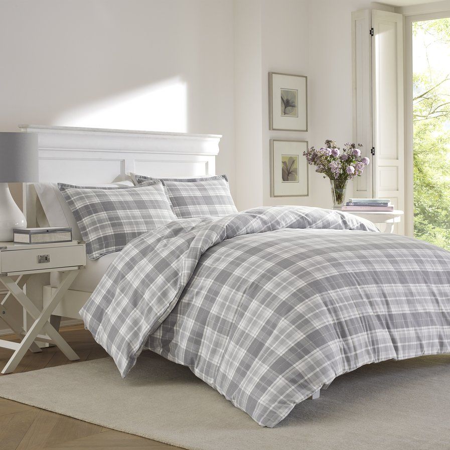 Mulholland Plaid Flannel Duvet Set By Laura Ashley Home Mulholland Plaid Flannel Duvet Set By Laura Ashley Home