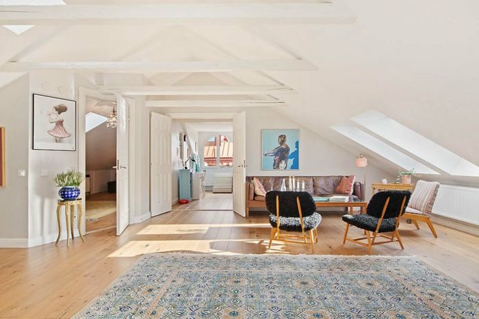 Wohnung einrichten u2013 Wohnideen fu00fcr Zimmer mit Dachschr - wohnzimmer ideen schrage Wohnung einrichten u2013 Wohnideen fu00fcr Zimmer mit Dachschr - wohnzimmer ideen schrage