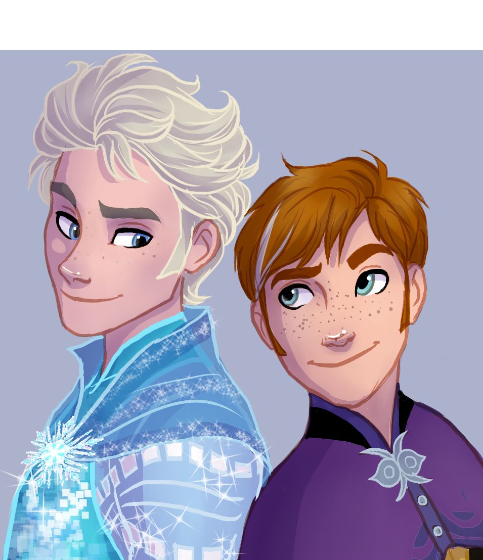 Genderbent Elsa And Anna Disney Princess Anime Disney Art Disney Fan Art
