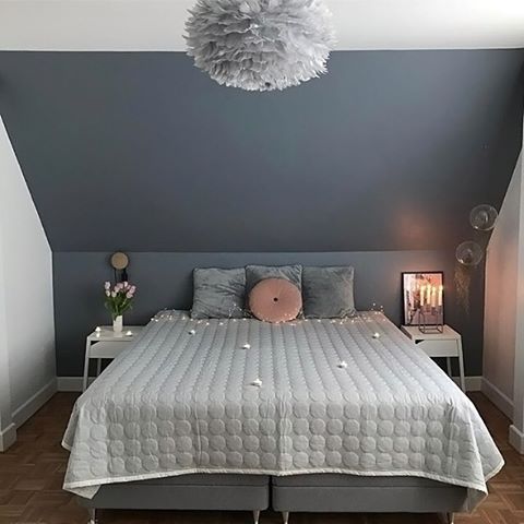 Love the beautiful cosy bedroom of @homebyhouby 👈🏻 Good night all ✨ . #bedroom #bedroomdecor #nordichome #nordicinspiration Cosy Bedroom, Guest Bedroom Decor, Bedroom Wall Colors, Attic Bedroom, Bedroom Diy, Bedroom Design, Bedroom Ceilings, Scandi Bedroom, Bedroom Ideas