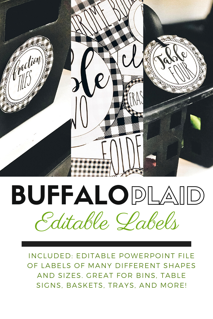 Buffalo Plaid Editable Labels | Book bin labels, Inspirational classroom posters, Word wall labels