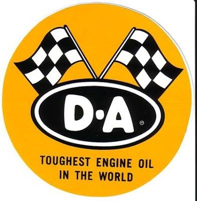 vtg Stud oil racing sticker decal hot rod drag race motor old stock 4/"