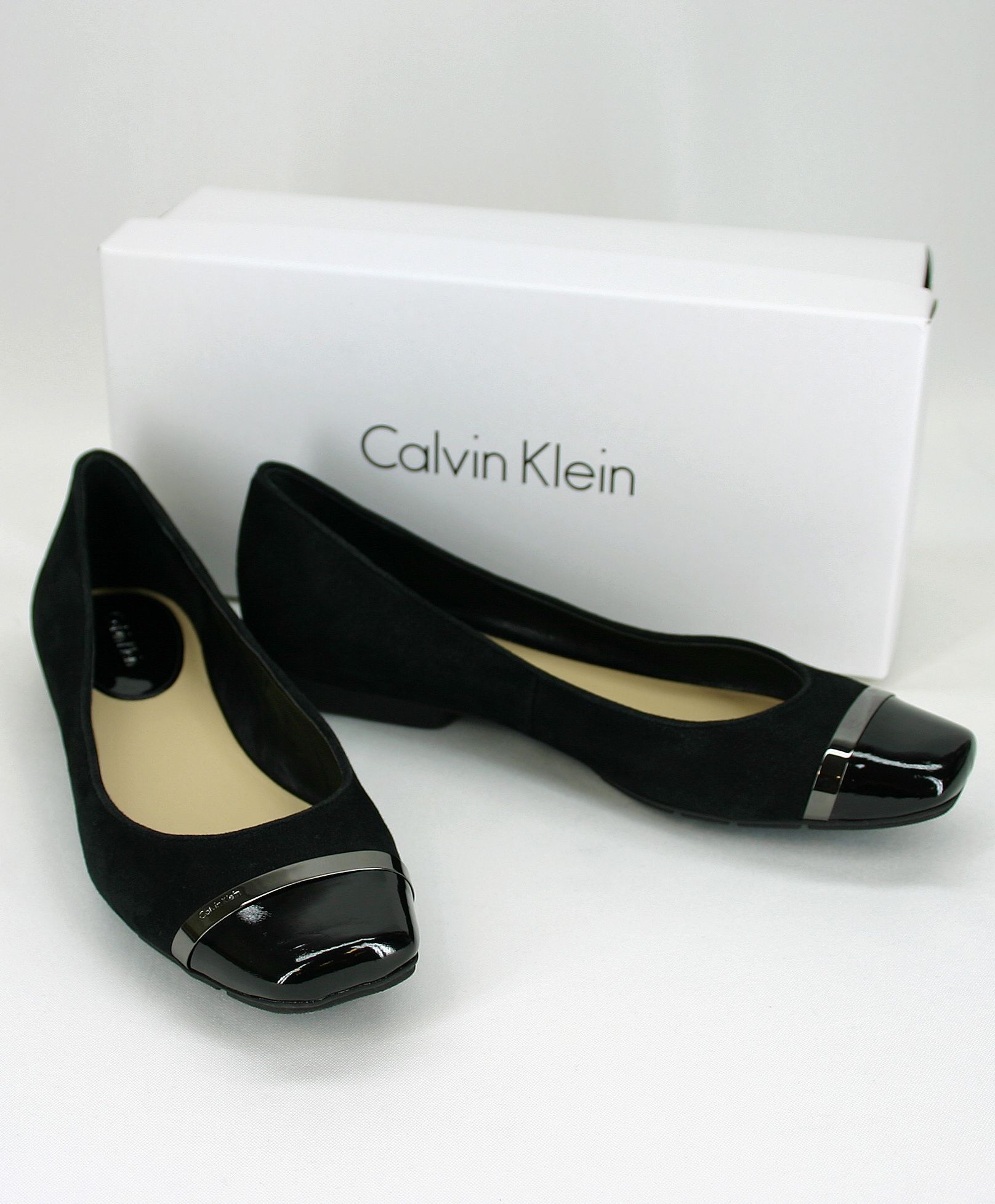 calvin klein black flats