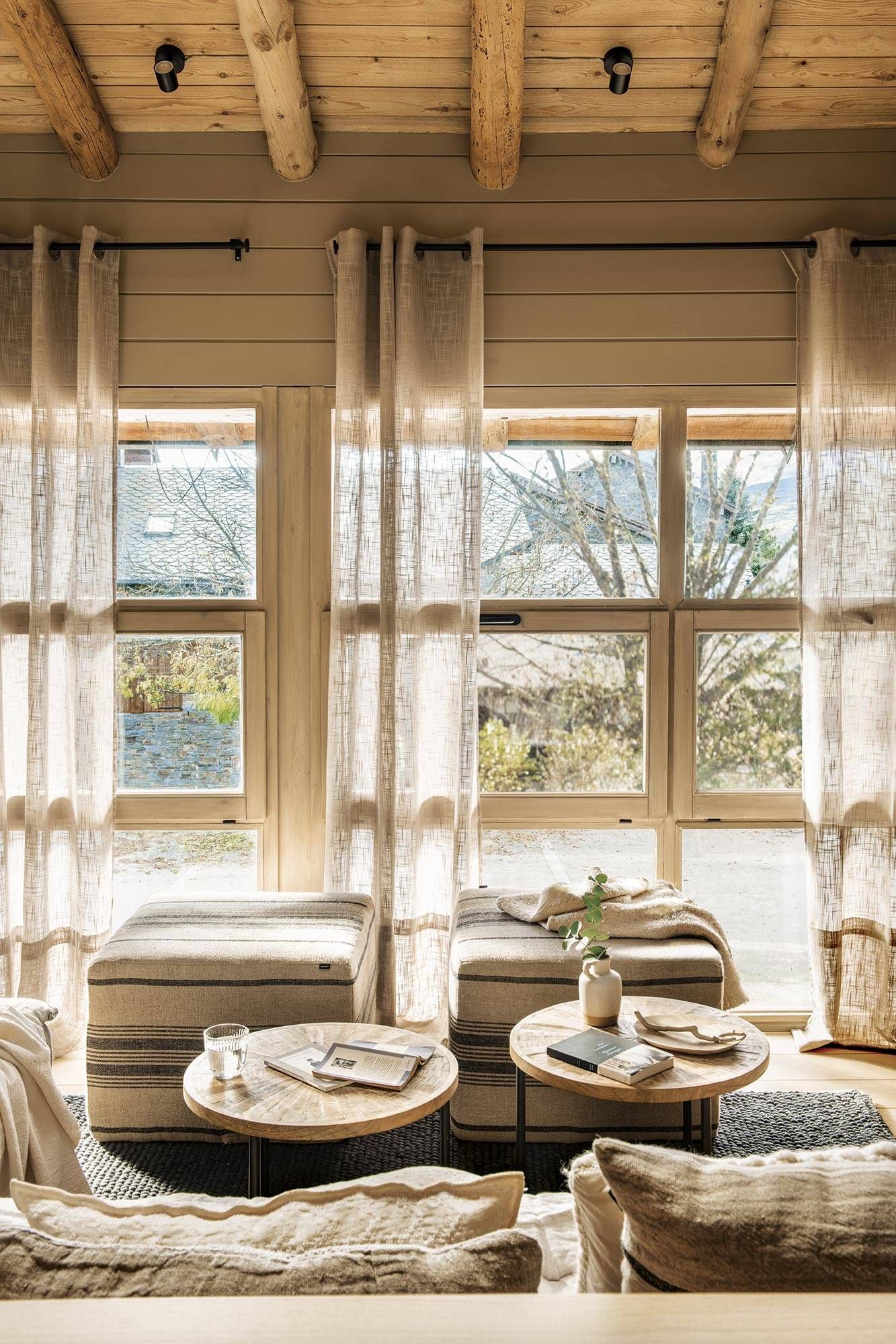 Dining Living Room, Cottage, Windows, Curtains, Architecture, Home Decor, Solar, Fabrics, Houses