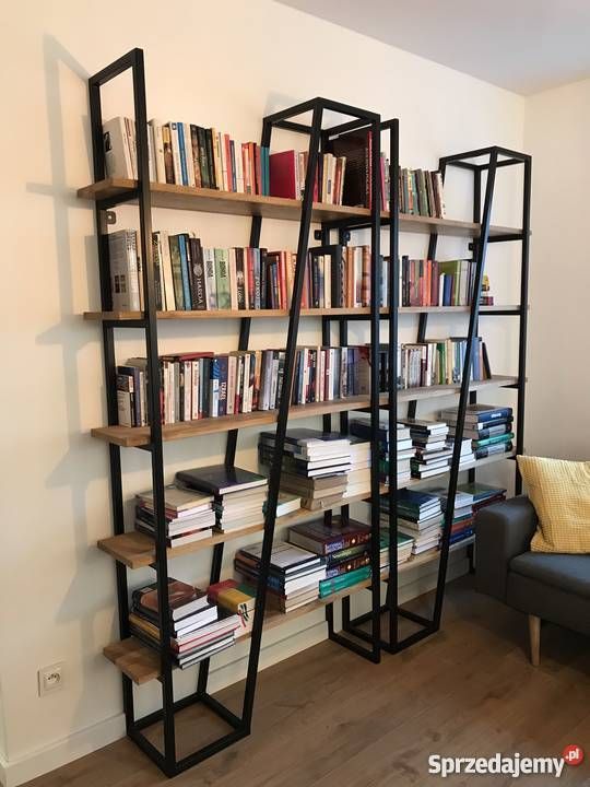 Regał dębowy LOFT nowoczesny industrialny Warszawa - Sprzedajemy.pl Loft, Bookcase, Shelves, Home Decor, Shelving, Decoration Home, Room Decor, Lofts, Book Shelves