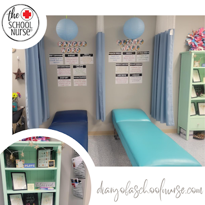 Diary Of A School Nurse: Nurse Brandi's School Nurse Office School Nurse Door, Nurses Door, School Nurse Office, School Nurse Organization, Elementary Nurse Office, Elementary Schools, Nurse Office Decor, Nursing School Gifts, School Health