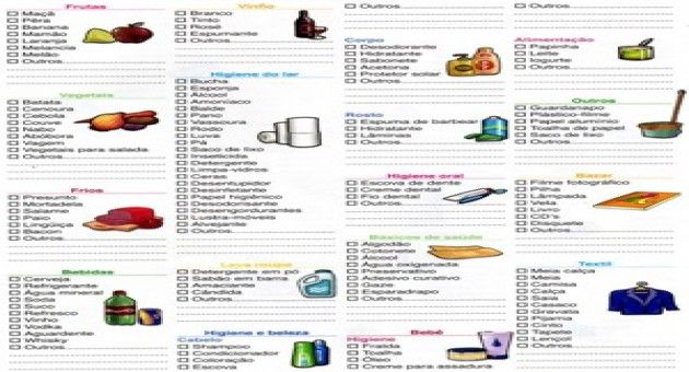 Supermercado compras de mensal de pdf lista