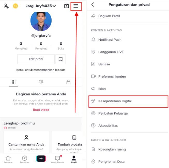 menonaktifkan mode terbatas di tiktok