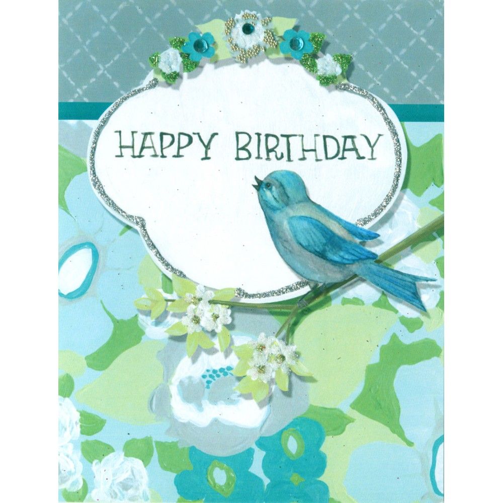 birthday card blue
