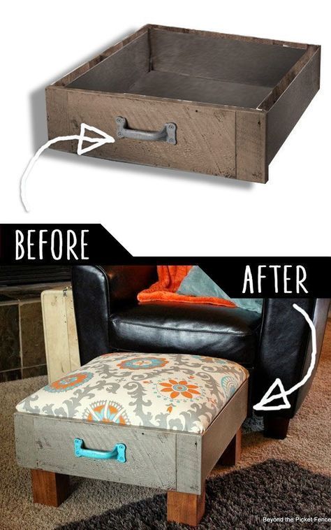 DIY Möbelhacks | Fußstütze aus alten Schubladen | Coole Ideen für kreative Mach … - Diy für Hause