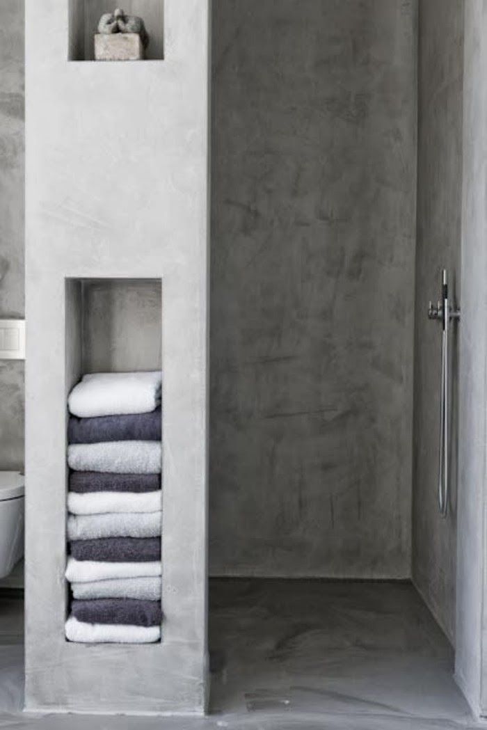 Gepleisterd betonnen planken in de badkamer ... | R-e-L-a-X ... Gepleisterd betonnen planken in de badkamer ... | R-e-L-a-X ...