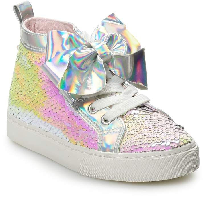 Jojo Siwa Big Girl Pink Bow /& Sequin Sneakers