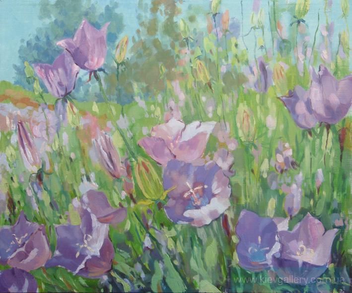 Летние колокольчики Микитенко Виктор Summerland, Flower Art, Flowers, Sketch, Painting, Beautiful, Nice, Sketch Drawing, Art Floral