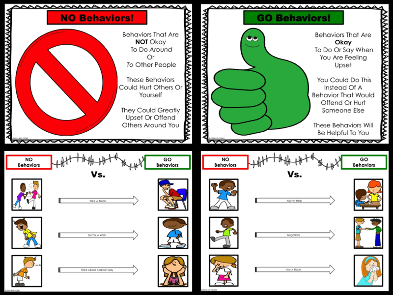 Behavioral Support Activities Sample Pages NO Behaviors Vs GO behavioral-support-activities-sample-pages-no-behaviors-vs-go