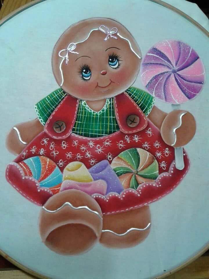 Pin By Moira Adams On Cute Animals Painting Gingerbread Crafts Christmas Paintings Tole Painting Patterns