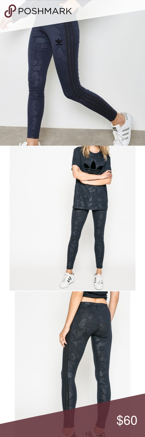 Adidas 3-STRIPES LEGGINGS NWT #stripedleggings