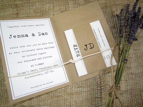 Tying The Knot Rustic Wedding Invitation With String Kraft Tying The Knot Rustic Wedding Invitation With String Kraft Card Vintage Country Tie