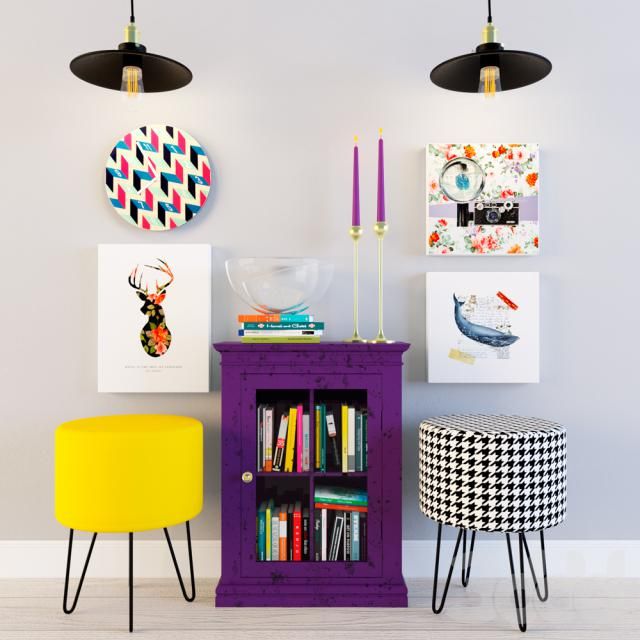 Decorative set KARE Decorative Objects, Cupboard, Ikea, Furniture Design, Visual, Wood, Table, Fabric, White