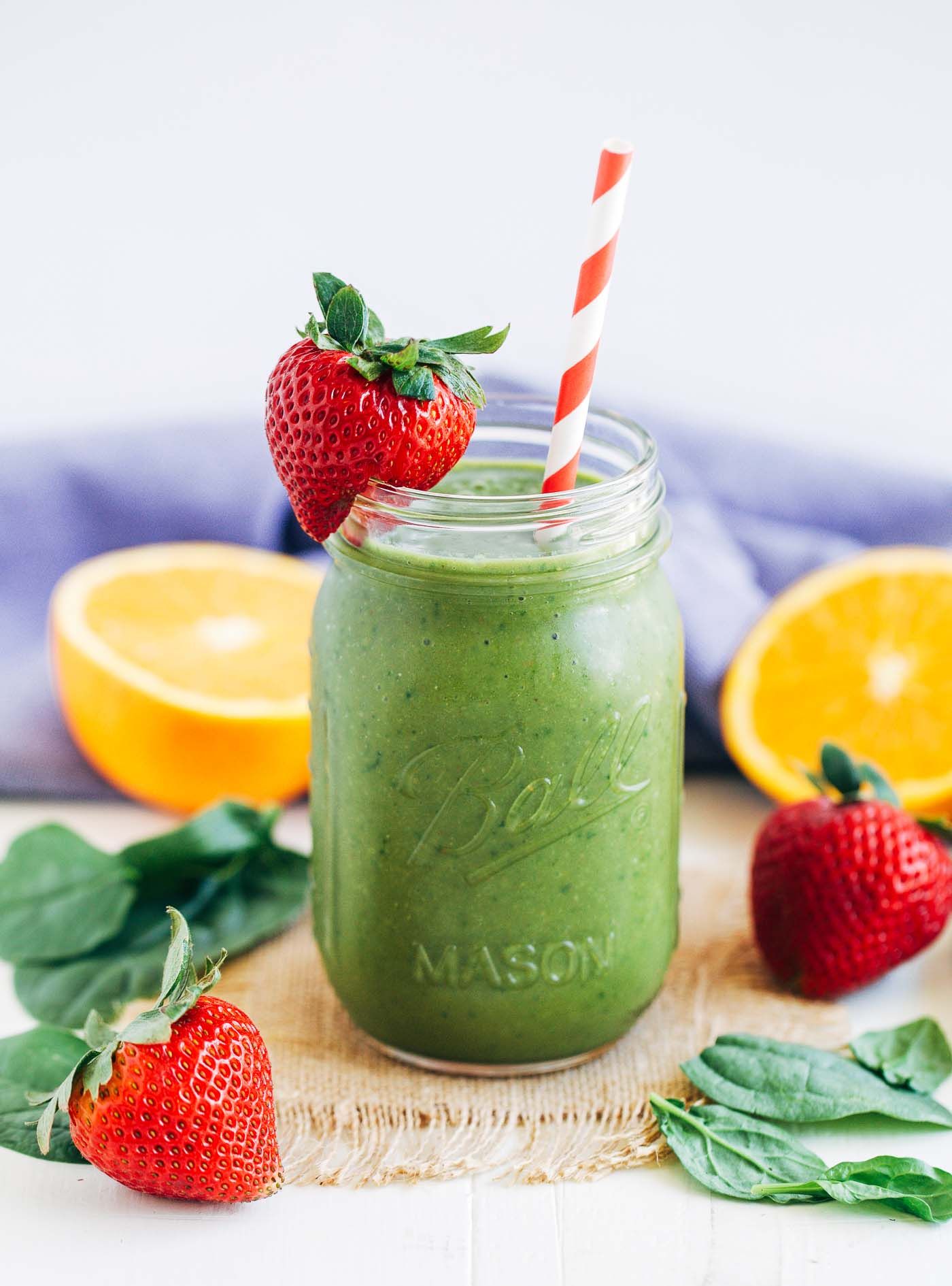 strawberry mango spinach smoothie