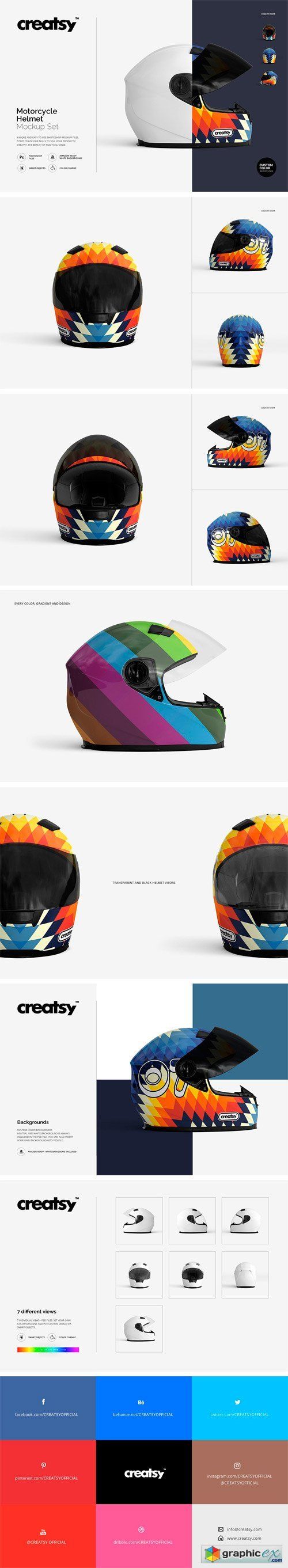 Download Motorcycle Helmet Mockup Set | Motorcycle helmets, Helmet ...