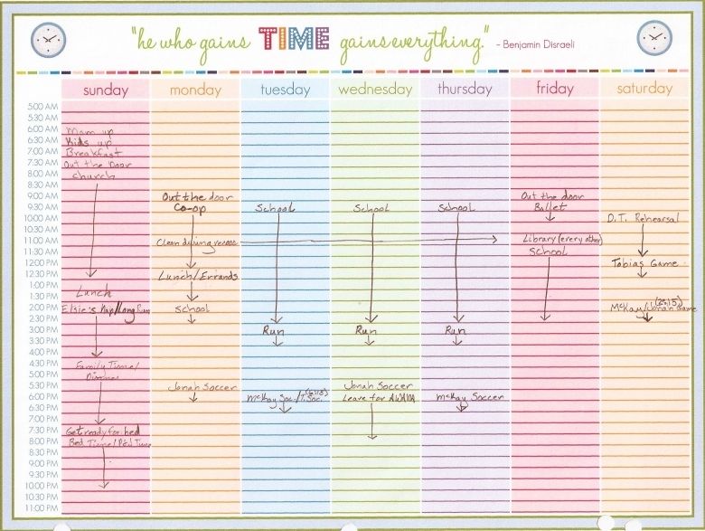 6 best images of printable daily calendar with time slots daily