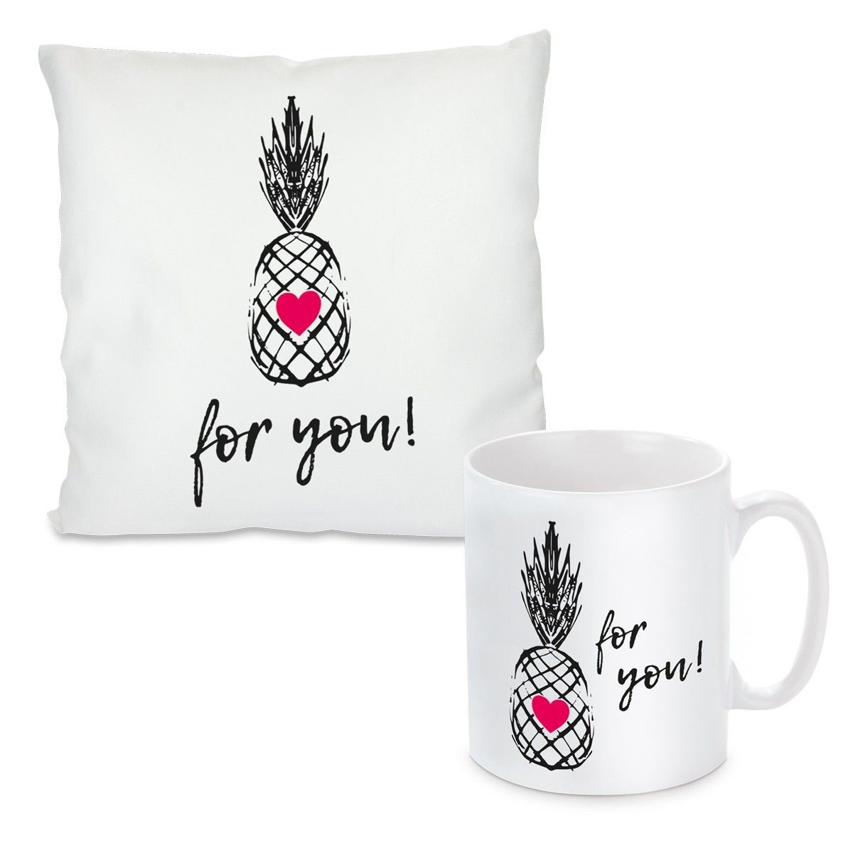 Kissen oder Tasse mit Motiv Modell Pineapple for you! Verschiedene SetVarianten erhältlich Kissen oder Tasse mit Motiv Modell Pineapple for you! Verschiedene SetVarianten erhältlich