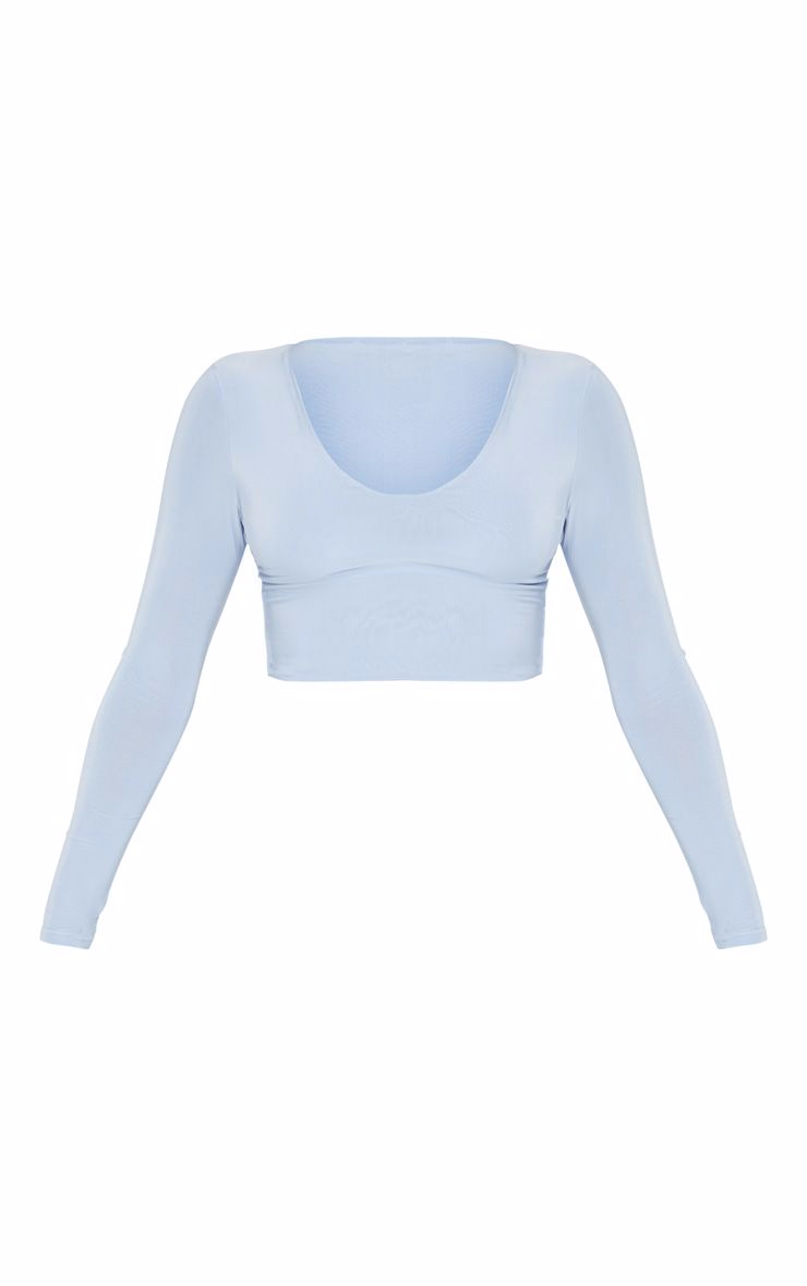White Second Skin Long Sleeve V Neck Crop Top White Long Sleeve Crop Top Blue Crop Tops Baby Blue Top Outfit White Second Skin Long Sleeve V Neck Crop Top White Long Sleeve Crop Top Blue Crop Tops Baby Blue Top Outfit