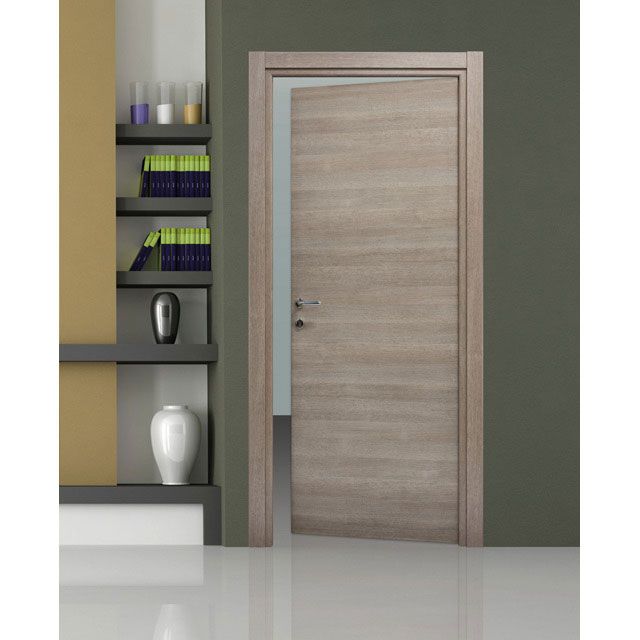 Bloc porte Geom Summa gris clair 63cm poussant droit