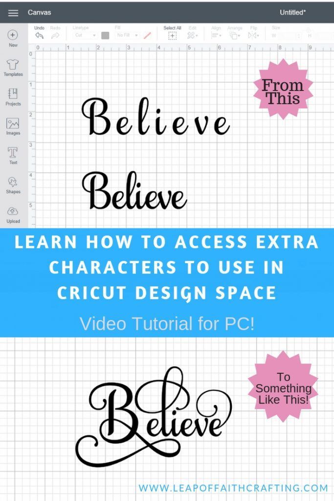 Cricut Design Space tutorial on how to use extra font characters to make unique words. Watch the CDS video tutorial on how to use a character map. #cricutdesignspace #cricut #cricutdesignspacetutorial #charactermap #fonts #samanthafont Inkscape Tutorials, Cricut Tutorials, Cricut Fonts, Cricut Vinyl, Cricut Air, Cricut Help, Polices Cricut, Cricut Ideas, Vinyle Cricut