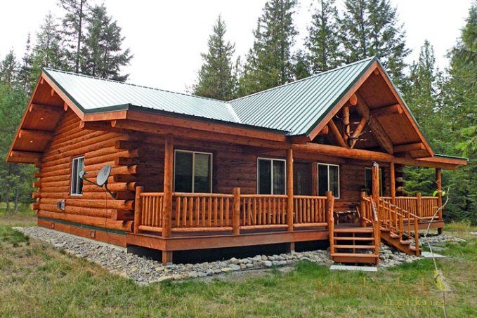 Finally, a One-Story Log Home Ranch Style That Has It All For $40,000 - Adorable...