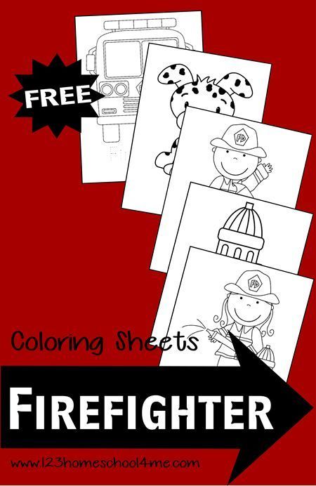 FREE Fire Fighter Coloring Pages