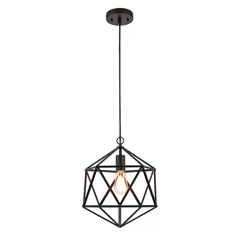 Abrielle 1 Light Single Geometric Pendant Geometric Pendant Light Pendant Light Cage Pendant Light
