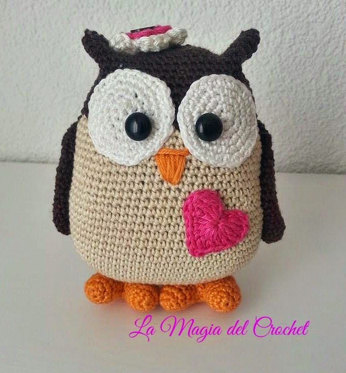 DMC familia De Búhos Amigurumis Crochet Pattern-Nuevo
