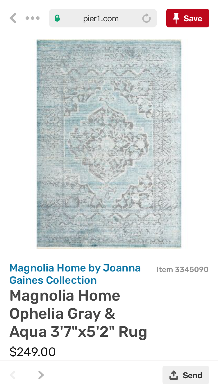 Ophelia Oe 03 Aqua Grey Area Rug Magnolia Home By Joanna Gaines In 2020 Magnolia Home Rugs Magnolia Homes Grey Rugs