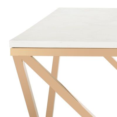 Safavieh Couture Home Aphrodite Gold Stainless Steel and Marble End Table Safavieh Couture Home Aphrodite Gold Stainless Steel and Marble End Table