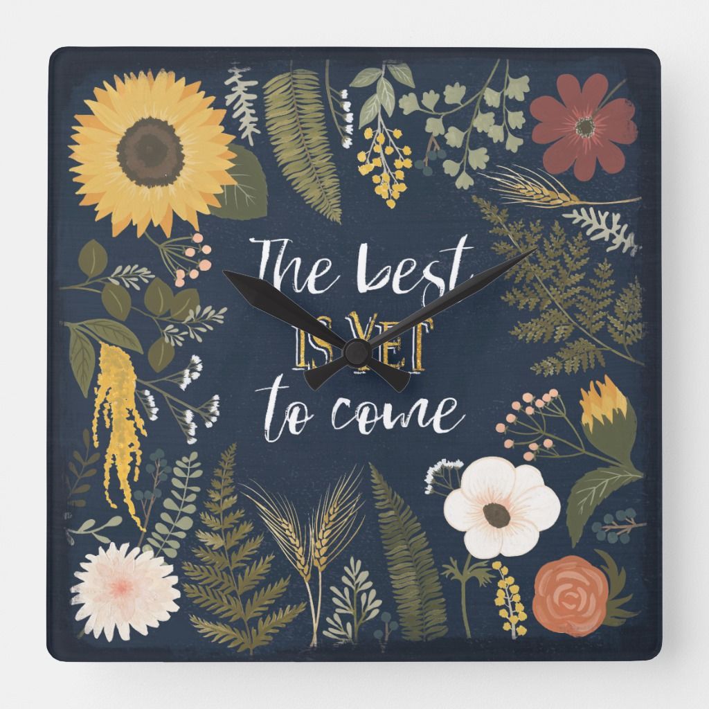 Autumn Romance VI The Best is Yet To Come Square Wall Clock Gender: unisex. Age Group: adult. Pattern: floral. Deep Box Frames, Frames On Wall, Framed Wall Art, Canvas Artwork, Canvas Wall Art, Canvas Prints, Art Prints, Laura Marshall, Square Wall Clock