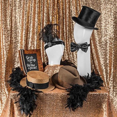 60 Best Fun New Year's Eve Party Ideas To Ring In 2022: Themes, Food, Games And More Gatsby Birthday Party, Great Gatsby Themed Party, Great Gatsby Wedding, 50th Birthday, Birthday Ideas, 1920 Theme Party, Gatsby Event, Gatsby Gala, 1920s Theme