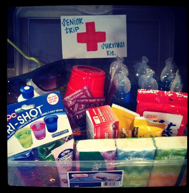 Funny Senior Trip Survival Kit | Senior trip, Trip, Survival kit