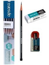 Apsara Platinum Extra Dark Pencils 1 Pack X 10 Pencils Eraser And Sharpner Free