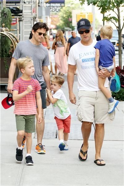 Matt Bomer enjoys family time with boyfriend Simon Places and three kids in NY Matt Bomer enjoys family time with boyfriend Simon Places and three kids in NY