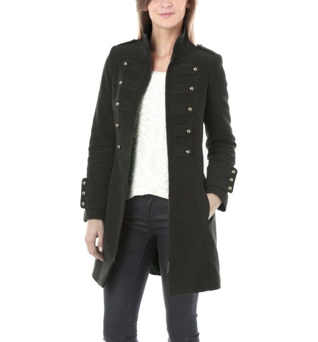 Épinglé sur Promod Manteau officier Femme Noir Manteaux Femme Promod