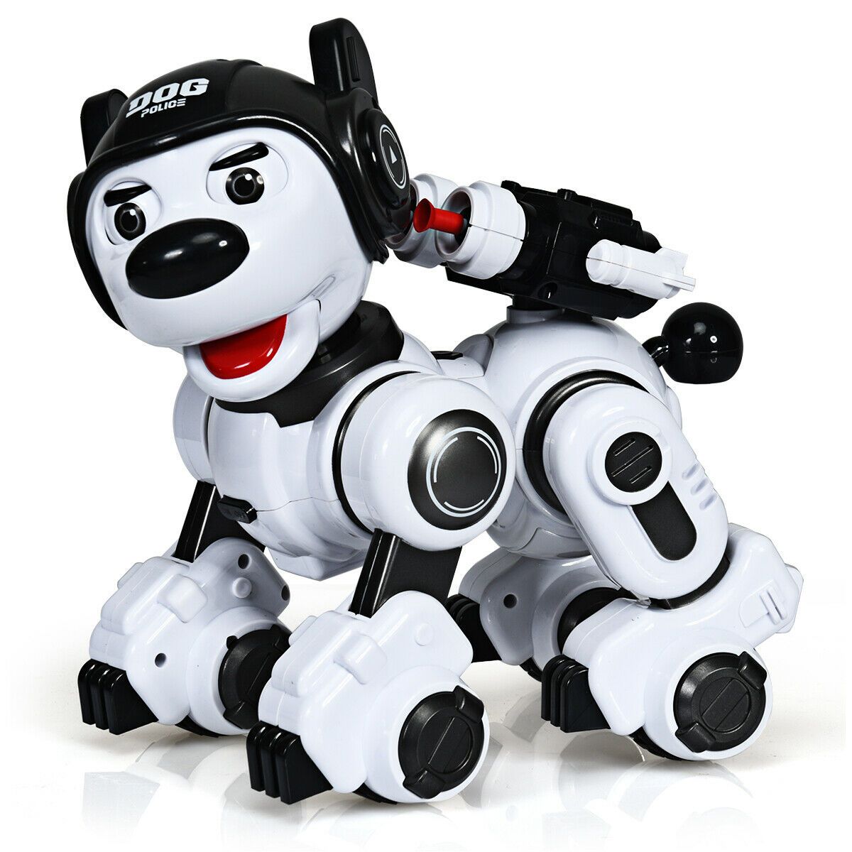 Wireless Programmable Interactive Remote Control Robotic Dog Black