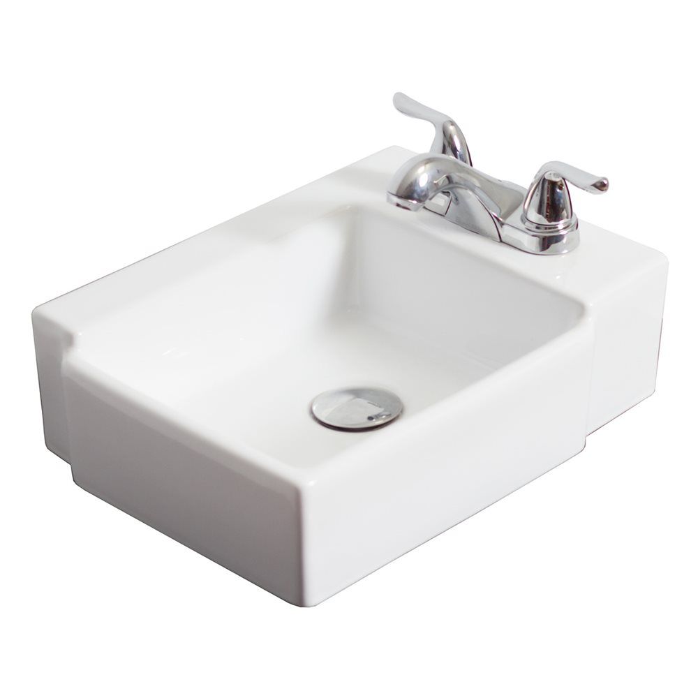 American Imagination Ai 130 Wall Mount Rectangle Ceramic Vessel American Imagination Ai 130 Wall Mount Rectangle Ceramic Vessel Sink Lowe S Canada Bathroom