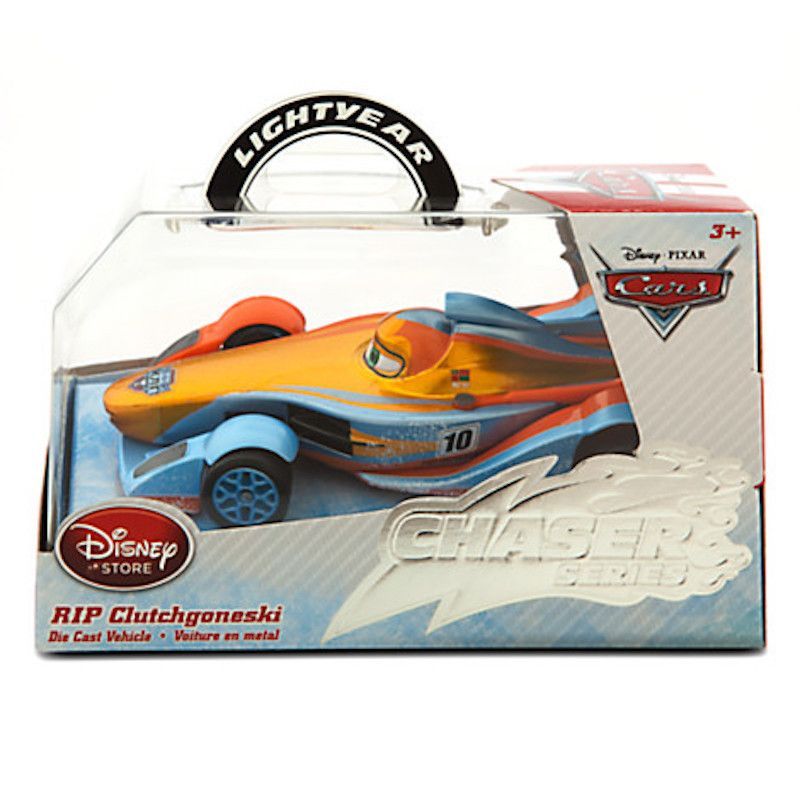Disney Die Cast Cars-RIP CLUTCHGONESKI in Display Case-SCALE 1:43 NEW//RARE