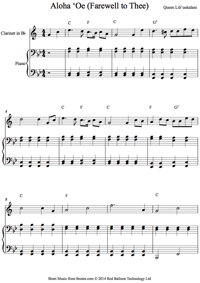 aloha oe farewell to thee hawaiian traditional sheet music for aloha oe sheet music ukulele