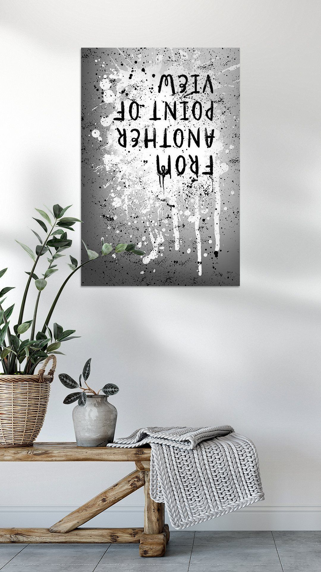 Koop het kunstwerk 'TEXT ART From another point of view | splashes' van Melanie Viola als schilderij op canvas, aluminium dibond, staal, (ingelijste) fotoprint, behang, en meer. Text Art, Point Of View, Lettering, Canvas, Prints, Products, Tela, Drawing Letters, Canvases