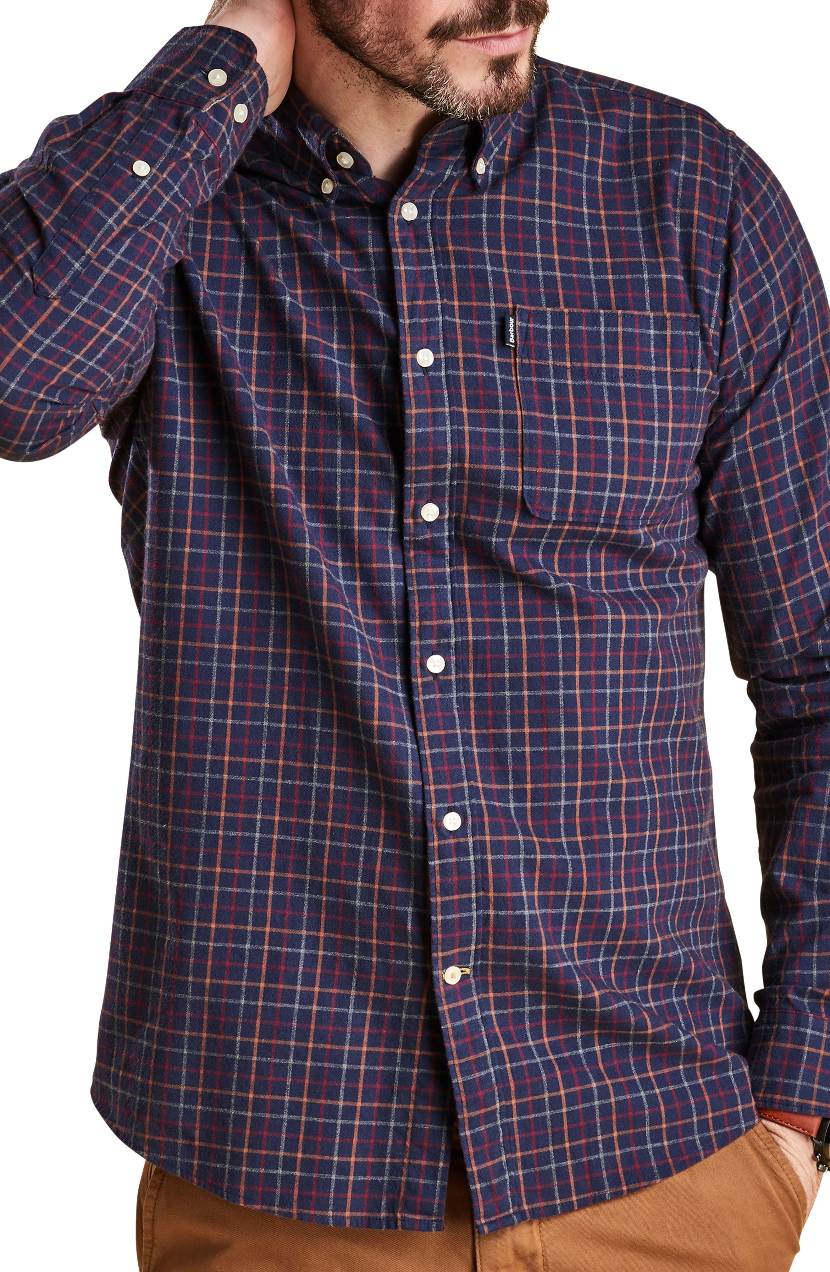 barbour endsleigh tattersall cotton flannel shirt barbour cloth